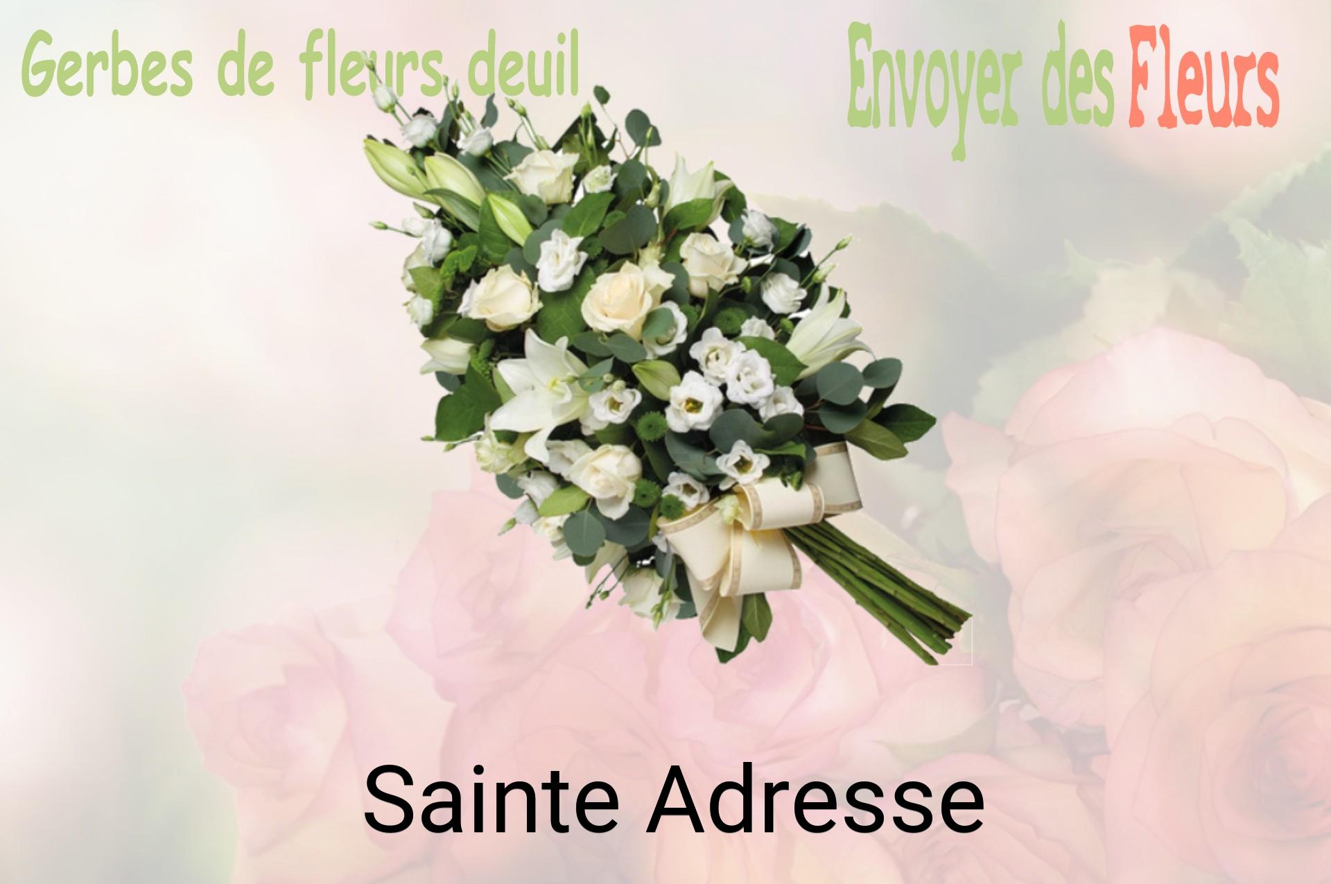 Gerbe de fleurs de deuil livrée à Sainte-Adresse